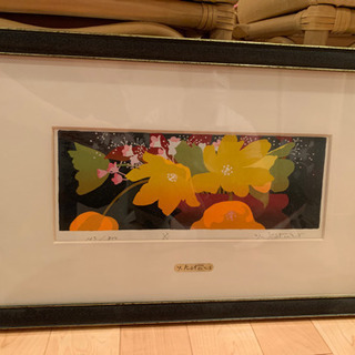 吉岡浩太郎  版画絵画　花