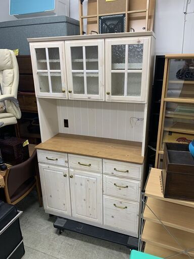 カントリー調 レンジボード 食器棚 ニトリ