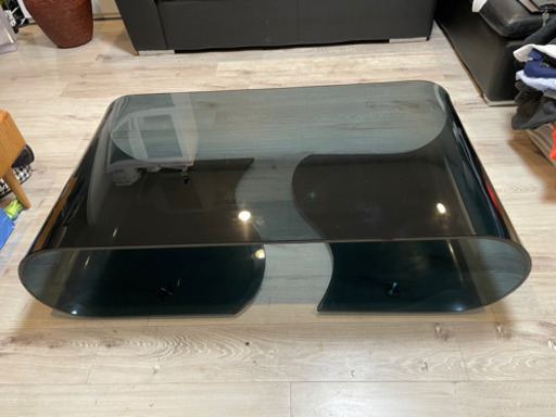 ガラステーブル　強化ガラス　ローテーブル