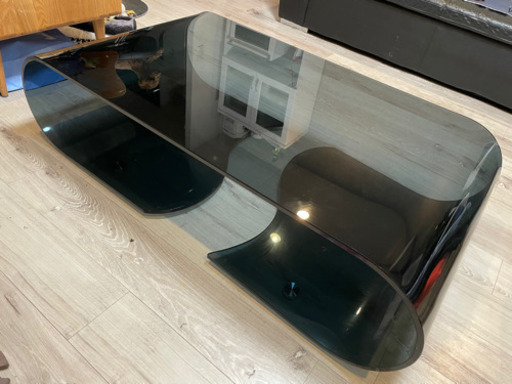 ガラステーブル　強化ガラス　ローテーブル