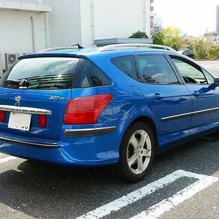 ★★プジョーブルーの綺麗なスポーツワゴン407SW、車検たっぷりを格安でどうぞ！の画像
