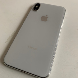 美品】iPhone X 64GBシルバーSIM解除済