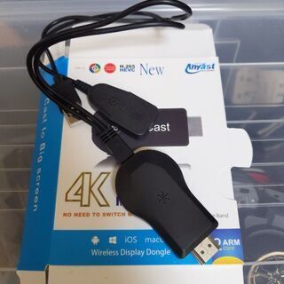 Any Cast　4K　M100 エニーキャスト　スマホ画面をテレビで