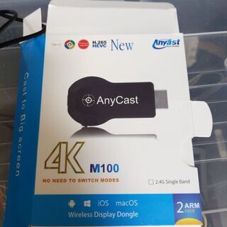 Any Cast　4K　M100 エニーキャスト　スマホ画面をテレビでの画像