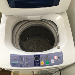 1人暮らしサイズの洗濯機。無料。の画像