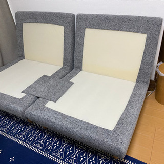 23区ならお届けします！（軒先渡し）二脚セット ソファ＋クッションピローの画像