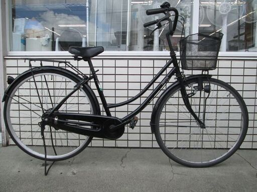 ☆ 自転車 27インチ カゴ付き 鍵付き ライト付き ブラック/黒 ママチャリ シティサイクル  札幌 北20条店