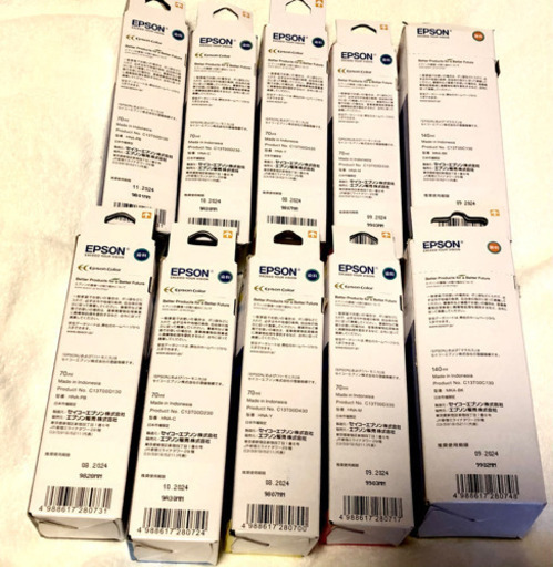 EPSON 純正インクボトル　ハーモニカ　マラカス　各2本ずつ