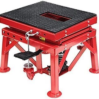 足踏みペダル式油圧駆動バイクリフト　耐荷重136kg