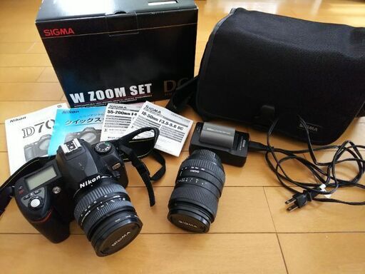 【中古】一眼レフ ニコン D70 Wズームセット