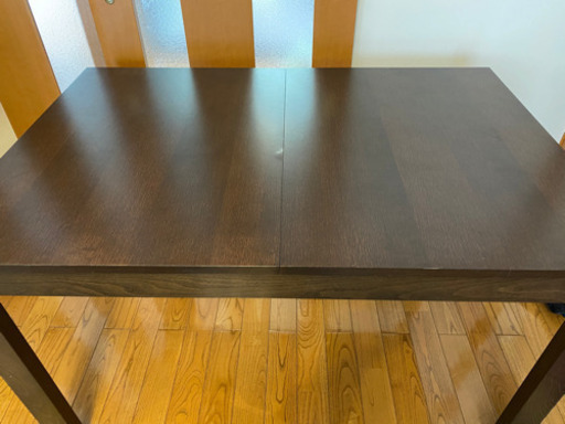 伸縮機能付ダイニングテーブル椅子4脚セット