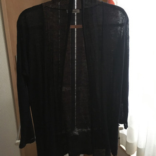 紺色ロングカーディガン