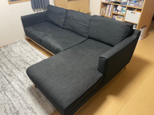 値下げ！アルモニア　3人掛けソファ カウチソファ ESTA ブラック