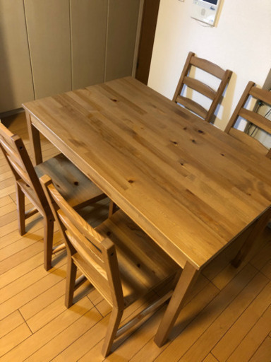 引き取り】ダイニングテーブルセット(イス付き)