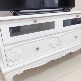 【配送のみ】ヴィオレッタ　105cm幅　テレビ台　TVボード　アンティーク　ロココ