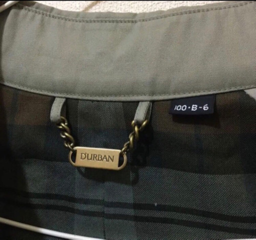 D'URBAN ダーバン トレンチコート カーキー×チェック