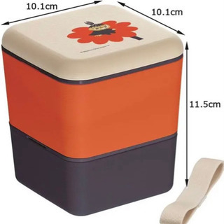 リトルミイ　木目シンプルランチＢＯＸ（ミムラお花）