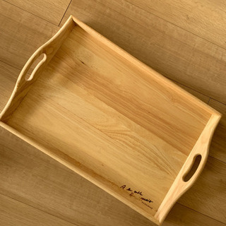 木製　持ち手付き　トレー　お盆　ママイクコ