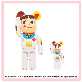 BE@RBRICK 招き猫 ペコちゃん 福 100％ ＆ 400％