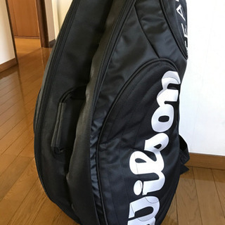 テニスラケットバッグWilson TEAM9PK ブラック×ブラック