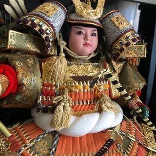 記念写真撮影に最適！　陣羽織付き五月大将人形　愛峰作の画像