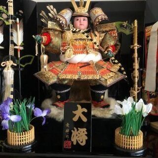 記念写真撮影に最適！　陣羽織付き五月大将人形　愛峰作の画像