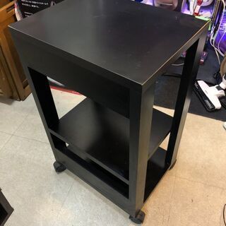 ☆中古 激安！！　家具　ワゴン　木製ブラック塗装仕上げ　（はがれ...