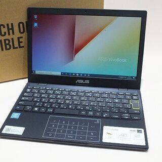 【苫小牧バナナ】ASUS ノートパソコン E210M Intel Celeron N4020 eMMc64GB メモリ4GB win10 HOME Sモード ピーコックブルー 動作OK♪