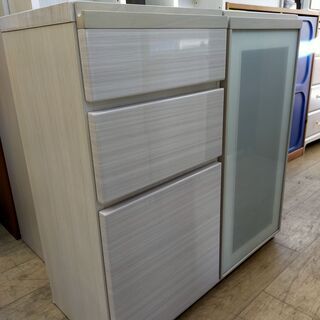 ☆キッチンカウンター 鏡面仕上げ ☆白 ホワイト☆80×35.5×82☆配達可能 買取帝国 朝霞店