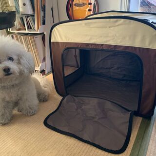 （～5/9）犬ケージ～パッと開いてすぐに使える 折りたたみキャリーバッグの画像