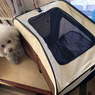 （～5/9）犬ケージ～パッと開いてすぐに使える 折りたたみキャリーバッグの画像