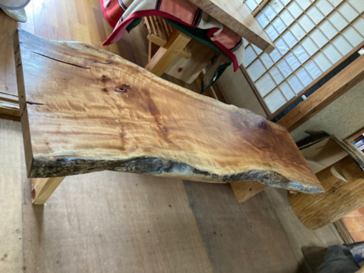 楓 銘木 センター、ローテーブル用天板（天板のみ） 165×53×板厚5