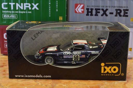 イクソ製 1/43サイズモデルカー シボレーコルベット C5-R ＃50 2003年ルマン24時間レース総合11位、GTSクラス2位車