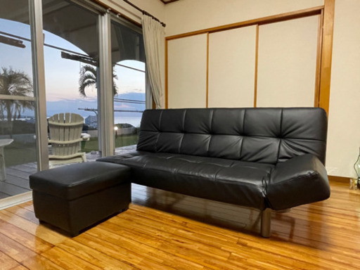 ソファーベッド&オットマン　セット