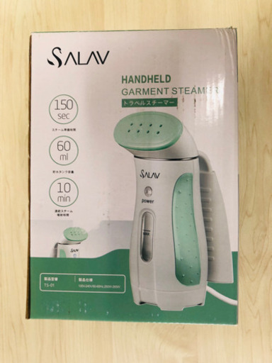 【Salav]ミニハンドヘルドガーメントスチーマーTS-01ポータブル電源ハンディスチームアイロン旅行スチーマースチームアイロンの光が十分に超ミニsalav蒸気手のひらを広げ