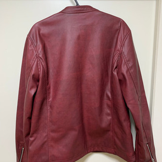 [受付終了]1200円の赤い革ジャン！Lサイズ！の画像