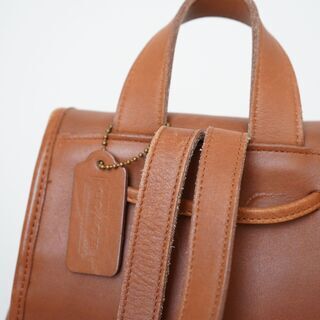 【取引決定】COACH オールドコーチリュック（オールレザー キャメル）の画像
