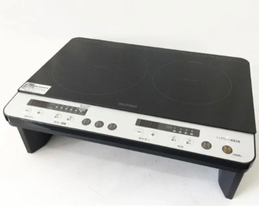 アイリスオーヤマ 2口IHコンロ　IHK-W12S-B 2019年製