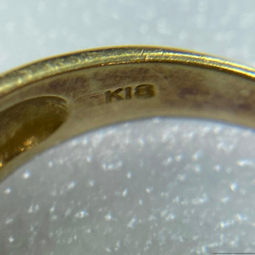 【中古品】K18 デザインリング 5号 2.7g［51］