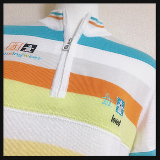 ꒰Munsingwear꒱虹色 レインボー マルチカラーハーフジ...