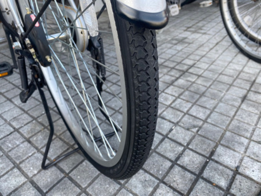 【中古自転車】26インチ変速なし　銀色　美品❗️ベル新品❗️若林自転車　膳所　SALE中❗️