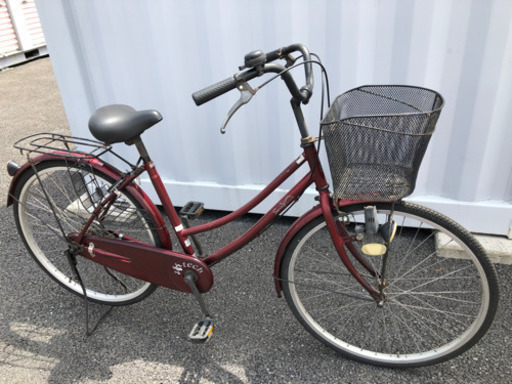 No.197【ノーマルライト,変速なし】★激安★ 中古自転車 ママチャリ  26インチ 軽整備済み 安い 防犯登録 藤沢 横浜 神奈川