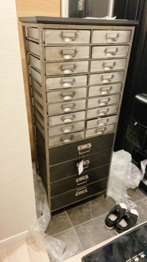 ヴィンテージ 収納棚 ほぼ未使用 ◆レトロ アンティーク クラッシュゲート