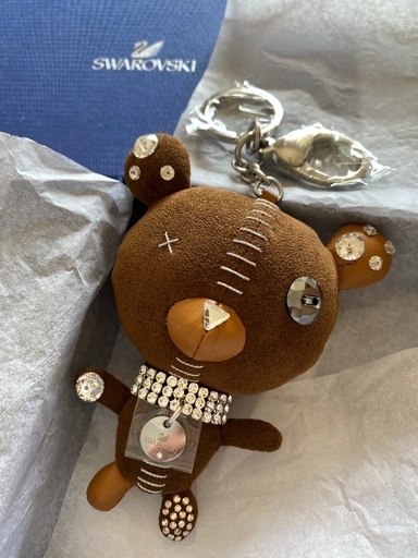 【15,000円、ほぼ新品・未使用】SWAROVSKI クリスタル熊「アーノルド」 キーホルダー