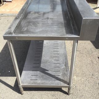 業務用 ステンレス作業台 ソイルドテーブル H98cm W148.5cm D75cm 厨房 飲食店 キッチン 食洗器用の画像