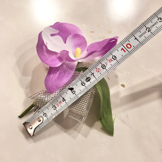 【ネット決済・配送】#11 新品未使用　ハンドメイド　コサージュ　花　フォーマル　ブローチ　蘭　らん　手作りの画像