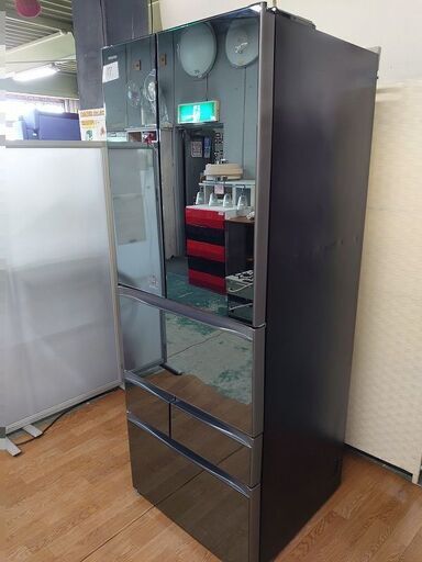 東芝 GR-K550FWX 冷蔵庫 551L/フレンチドア /6ドアVEGETA/ダイヤモンドミラー 2017年製 TOSHIBA 冷蔵庫 店頭引取大歓迎♪ R3312)
