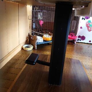 美品！昇降式テーブル幅120×79.5cm。高さ56～68cm。の画像