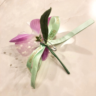 【ネット決済・配送】#13 新品未使用　美品　ハンドメイド　手作り　コサージュ　花　フォーマル　ブローチ　蘭　上品　パーティー　衣装 Handmade formal corsage broach flower event rose luxurious costume partyの画像