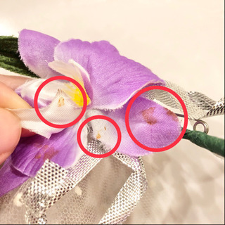 【ネット決済・配送】#12 中古　Used ハンドメイド　手作り　コサージュ　花　フォーマル　ブローチ　蘭　上品　パーティー　衣装 Handmade formal corsage broach flower event rose luxurious costume partyの画像